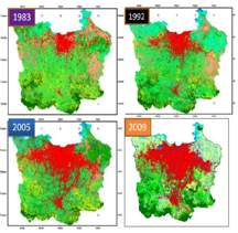 <p>Fig: Land Use Change in Greater Jakarta in 1983 - 2009.</p>
